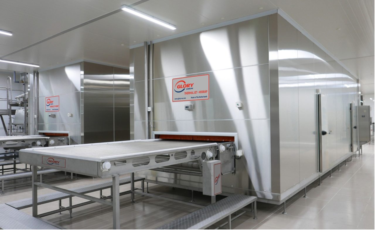 GLORY Thermal Jet M-series mesh belt IQF freezer with infeed
